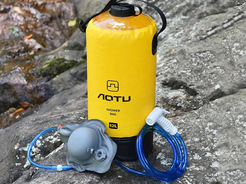 Loveliving Outdoor & Camping Shower bag With Foot Pump - Yellow 12L Outdoor Shower Bag With Foot Pump Portable Yellow