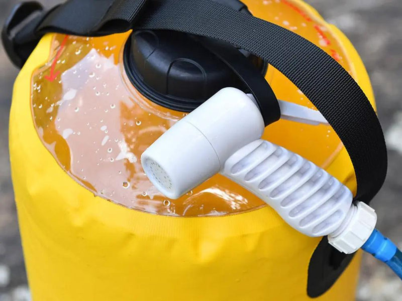 Loveliving Outdoor & Camping Shower bag With Foot Pump - Yellow 12L Outdoor Shower Bag With Foot Pump Portable Yellow