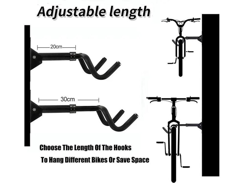 Loveliving Wall Mount Adjustable Bike Hanger Wall Mount Adjustable Foldable Bike Hanger Space Saving