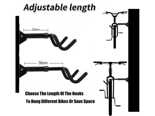 Loveliving Wall Mount Adjustable Bike Hanger Wall Mount Adjustable Foldable Bike Hanger Space Saving