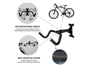 Loveliving Wall Mount Adjustable Bike Hanger Wall Mount Adjustable Foldable Bike Hanger Space Saving