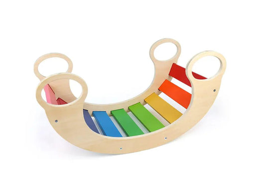 Loveliving Kids & Baby Wooden Rainbow Rocker Board Wooden Rainbow Rocker Board