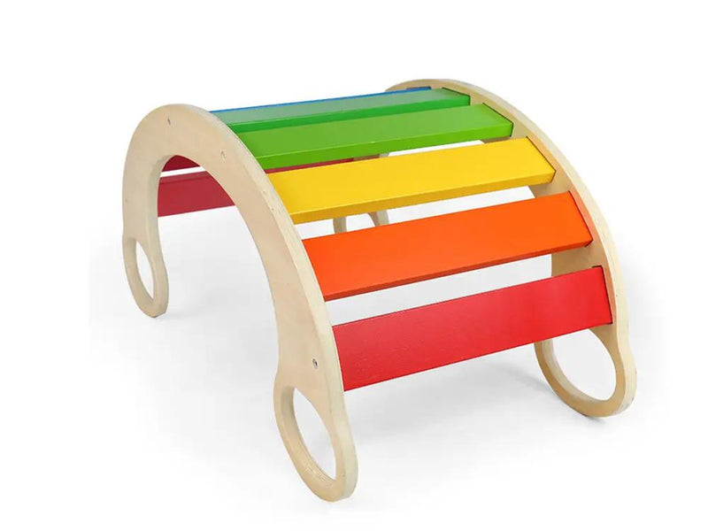 Loveliving Kids & Baby Wooden Rainbow Rocker Board Wooden Rainbow Rocker Board