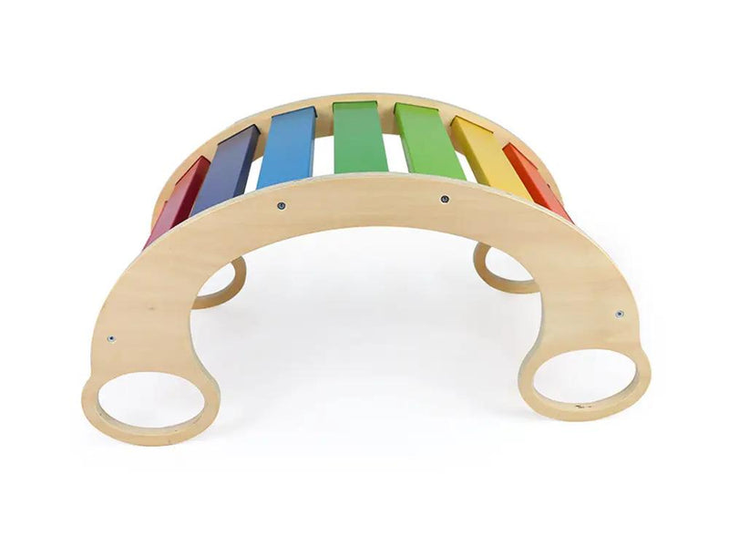 Loveliving Kids & Baby Wooden Rainbow Rocker Board Wooden Rainbow Rocker Board