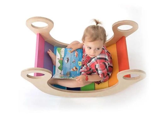 Loveliving Kids & Baby Wooden Rainbow Rocker Board Wooden Rainbow Rocker Board