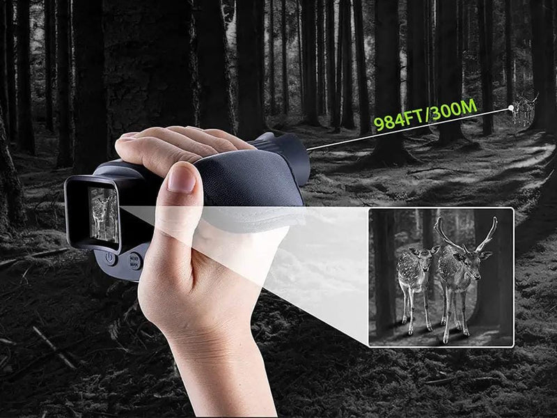 Loveliving Digital Night Vision Monocular for 100% Darkness Digital Night Vision Monocular 850nm IR Illuminator