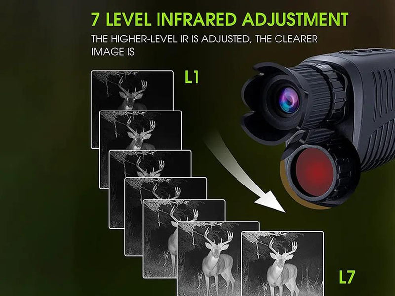 Loveliving Digital Night Vision Monocular for 100% Darkness Digital Night Vision Monocular 850nm IR Illuminator