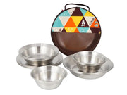 Loveliving 16Pcs Camping Tableware set Loveliving 16 Piece Camping Tableware Stainless Steel