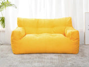Loveliving Two-Seater Bean Bag Chair-Yellow Two-Seater Bean Bag Chair-Yellow