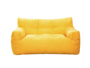 Loveliving Two-Seater Bean Bag Chair-Yellow Two-Seater Bean Bag Chair-Yellow