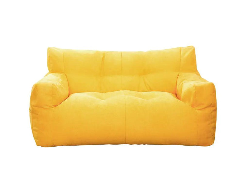 Loveliving Two-Seater Bean Bag Chair-Yellow Two-Seater Bean Bag Chair-Yellow