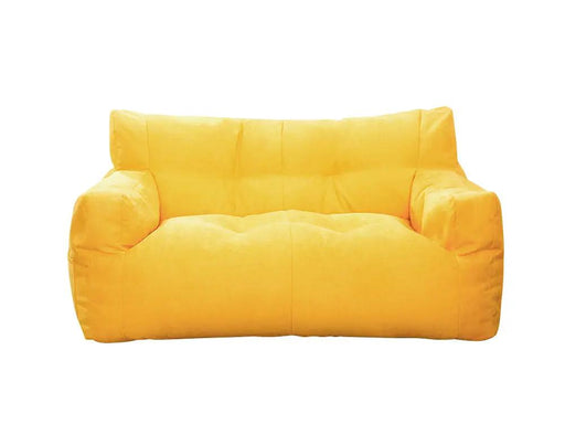 Loveliving Two-Seater Bean Bag Chair-Yellow Two-Seater Bean Bag Chair-Yellow