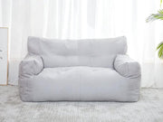 Loveliving Bean Bag Two-Seater Bean Bag Chair-Light Grey Two-Seater Bean Bag Chair-Light Grey