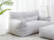 Loveliving Bean Bag Two-Seater Bean Bag Chair-Light Grey Two-Seater Bean Bag Chair-Light Grey