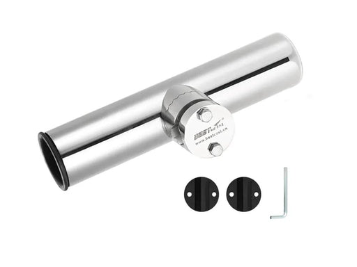 Loveliving 26-32mm Clamp-on Stainless Steel Fishing Rod Holder Stainless Steel Clamp On Fishing Rod Holder