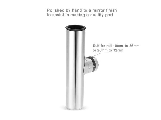 Loveliving 26-32mm Clamp-on Stainless Steel Fishing Rod Holder Stainless Steel Clamp On Fishing Rod Holder