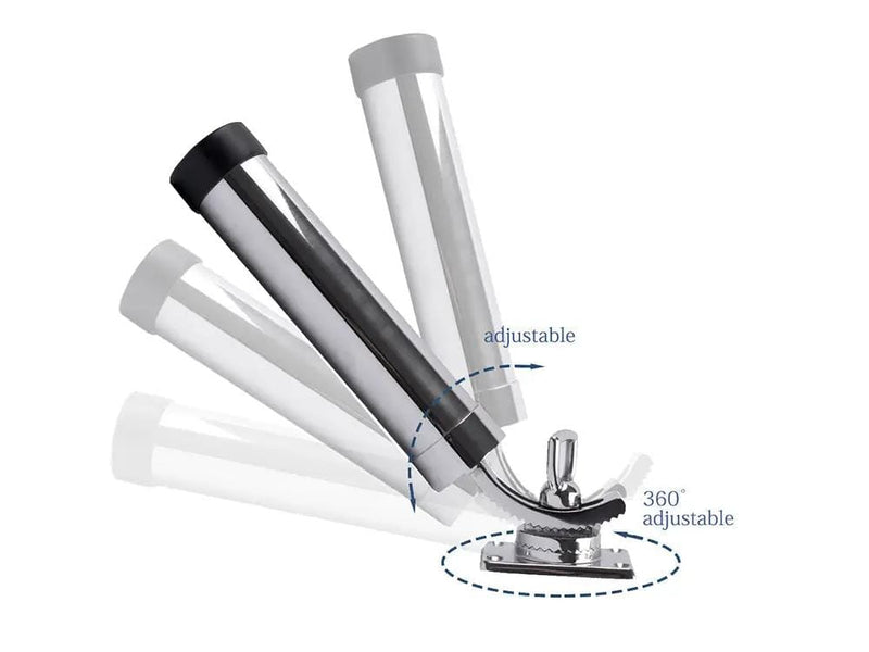 Loveliving Marine Stainless Steel Fishing Rod Holder Stainless Steel Fishing Rod Holder With 360 Degree Lock