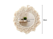 Loveliving Furniture 50 cm Handmade Macrame Mirror 50 cm Handmade Macrame Mirror
