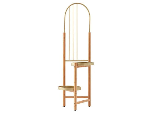 2 Tier Clamping Plants Stand/Display Rack-Natural – view 1