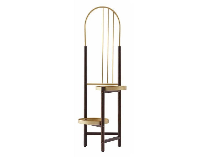 2 Tier Clamping Plants Stand/Display Rack-Dark Walnut – view 1