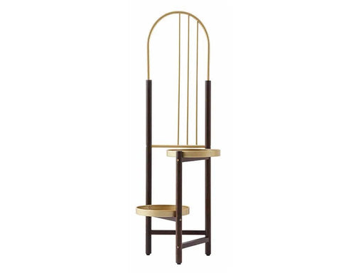 2 Tier Clamping Plants Stand/Display Rack-Dark Walnut – view 1