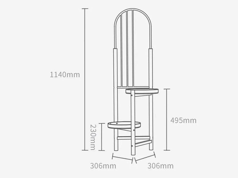 2 Tier Clamping Plants Stand/Display Rack-Dark Walnut – view 7