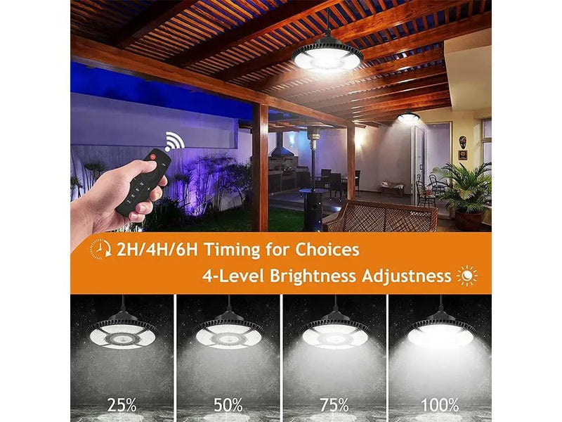 Loveliving Solar Pendant Light with Remote Control Solar Pendant Light With Remote For Indoor Outdoor Use