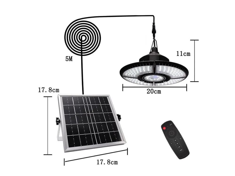 Loveliving Solar Pendant Light with Remote Control Solar Pendant Light With Remote For Indoor Outdoor Use