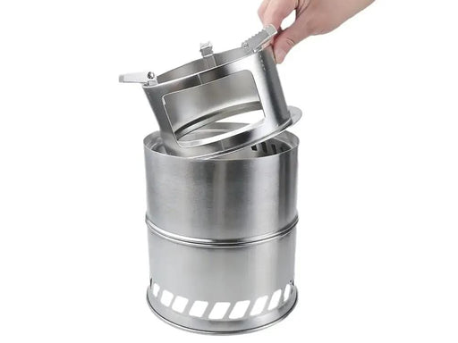 Portable Stainless Steel Camping Wood Stove-Large – view 2