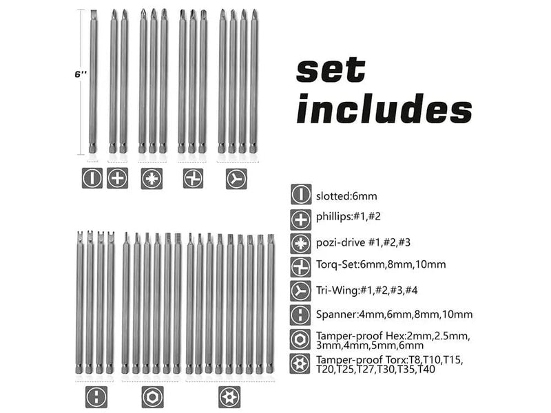 32PCS 150mm Extra Long Safety Screwdriver Bit Set – view 5