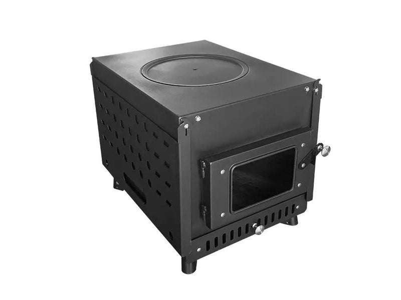 Loveliving Outdoor & Camping Portable Camping Wood Stove-Large Portable Camping Wood Stove With Tempered Glass Window