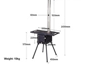 Loveliving Outdoor & Camping Portable Camping Wood Stove-Small Portable Camping Wood Stove With Glass Window