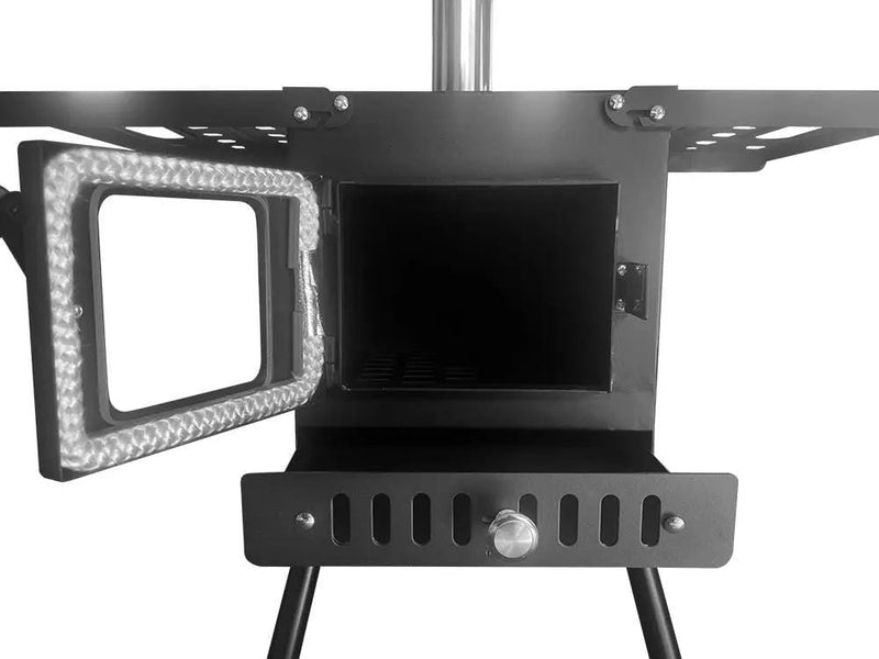 Loveliving Outdoor & Camping Portable Camping Wood Stove-Small Portable Camping Wood Stove With Glass Window