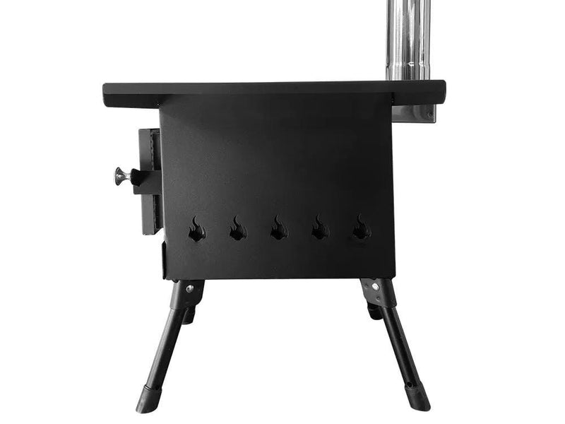 Loveliving Outdoor & Camping Portable Camping Wood Stove-Small Portable Camping Wood Stove With Glass Window