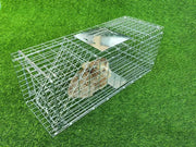 Loveliving Pet & Animal Humane Live Animal Trap Cage 94*34*37cm Humane Live Animal Trap Cage 94x34x37cm Galvanized
