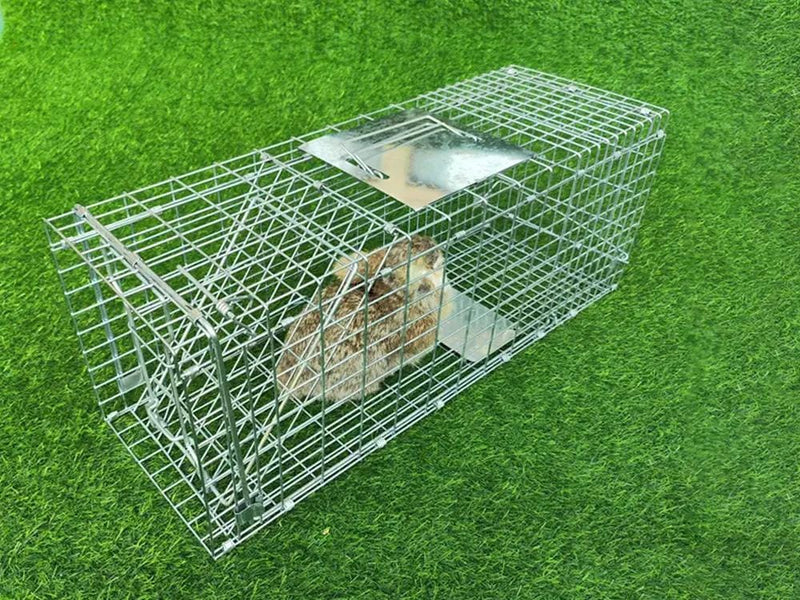 Loveliving Pet & Animal Humane Live Animal Trap Cage 94*34*37cm Humane Live Animal Trap Cage 94x34x37cm Galvanized