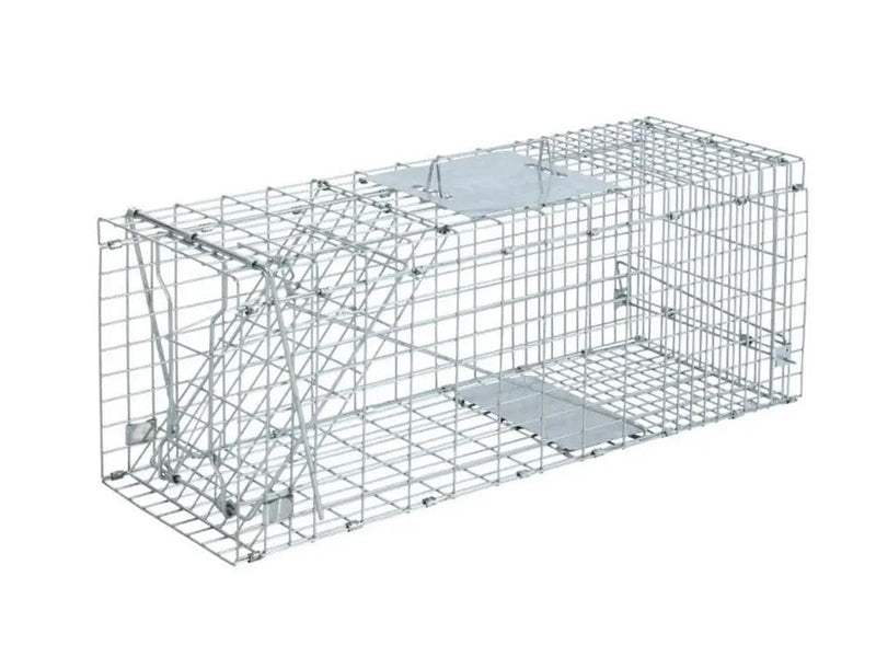 Loveliving Pet & Animal Humane Live Animal Trap Cage 94*34*37cm Humane Live Animal Trap Cage 94x34x37cm Galvanized
