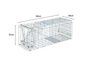 Loveliving Pet & Animal Humane Live Animal Trap Cage 94*34*37cm Humane Live Animal Trap Cage 94x34x37cm Galvanized