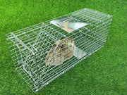 Loveliving Pet & Animal Humane Live Animal Trap Cage 79*28*33cm Humane Live Animal Trap Cage 79x28x33cm Galvanized