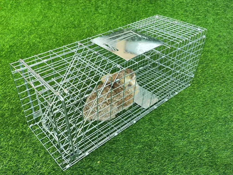 Loveliving Pet & Animal Humane Live Animal Trap Cage 79*28*33cm Humane Live Animal Trap Cage 79x28x33cm Galvanized