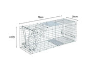 Loveliving Pet & Animal Humane Live Animal Trap Cage 79*28*33cm Humane Live Animal Trap Cage 79x28x33cm Galvanized