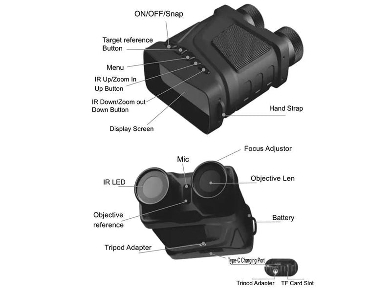 Loveliving Sports & Outdoor Night Visions Binocular Loveliving Night Vision Binoculars With IR Illuminator