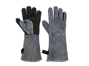 Loveliving 500°C - Cowhide Leather Heat Resistant BBQ Grill Gloves Cowhide Leather BBQ Grill Gloves Heat Resistant 500C