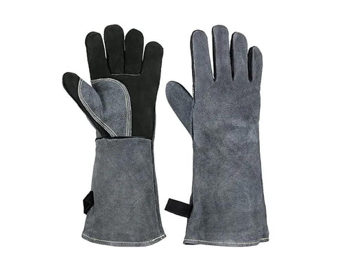 Loveliving 500°C - Cowhide Leather Heat Resistant BBQ Grill Gloves Cowhide Leather BBQ Grill Gloves Heat Resistant 500C