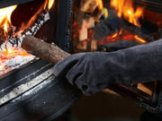 Loveliving 500°C - Cowhide Leather Heat Resistant BBQ Grill Gloves Cowhide Leather BBQ Grill Gloves Heat Resistant 500C
