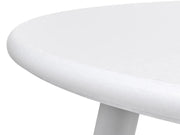 Loveliving Furniture Round Metal Side Table-White Round Metal Side Table-White