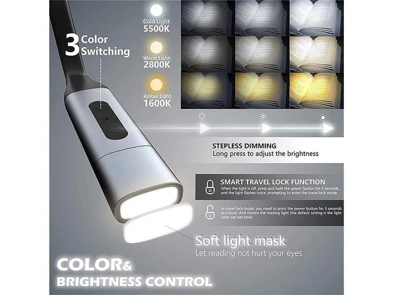Loveliving Home & Living 360° Adjustable Neck Reading Light Book Light 360° Adjustable Neck Reading Light Book Light