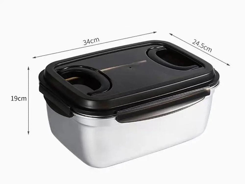 Loveliving 9500ml 304 Stainless Steel Food Storage Container 9500ml Stainless Steel Food Storage Container Lock Lids