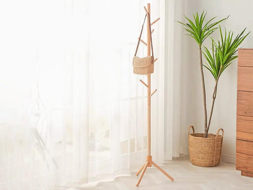 Loveliving Solid Wood Coat Rack with 8 Hooks - Nature Solid Wood Coat Rack with 8 Hooks - Nature
