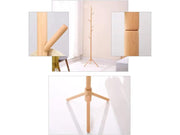 Loveliving Solid Wood Coat Rack with 8 Hooks - Nature Solid Wood Coat Rack with 8 Hooks - Nature
